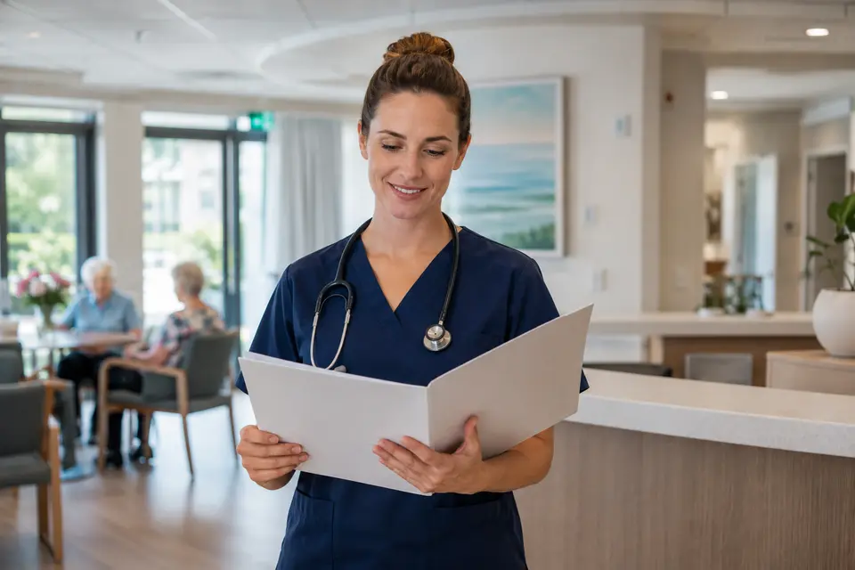 Registered Nurse working in an aged-care facility